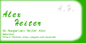 alex heiter business card